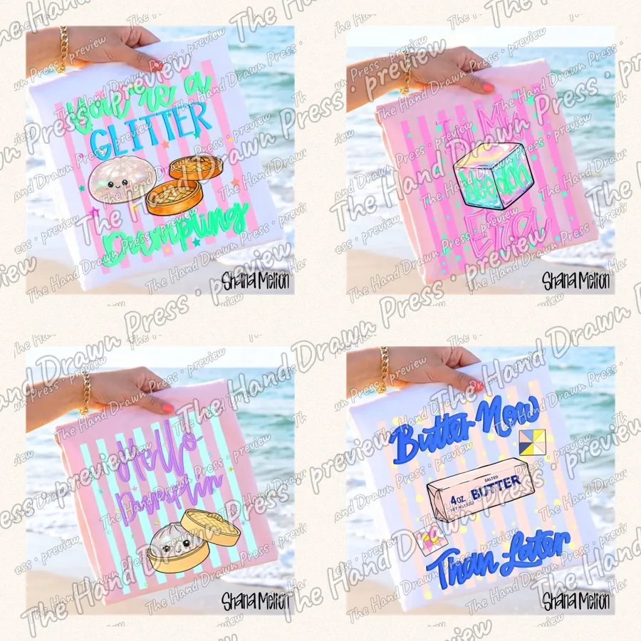 Glitter Dumplings Kitchen Bundle: 4 PNG designs for shirts