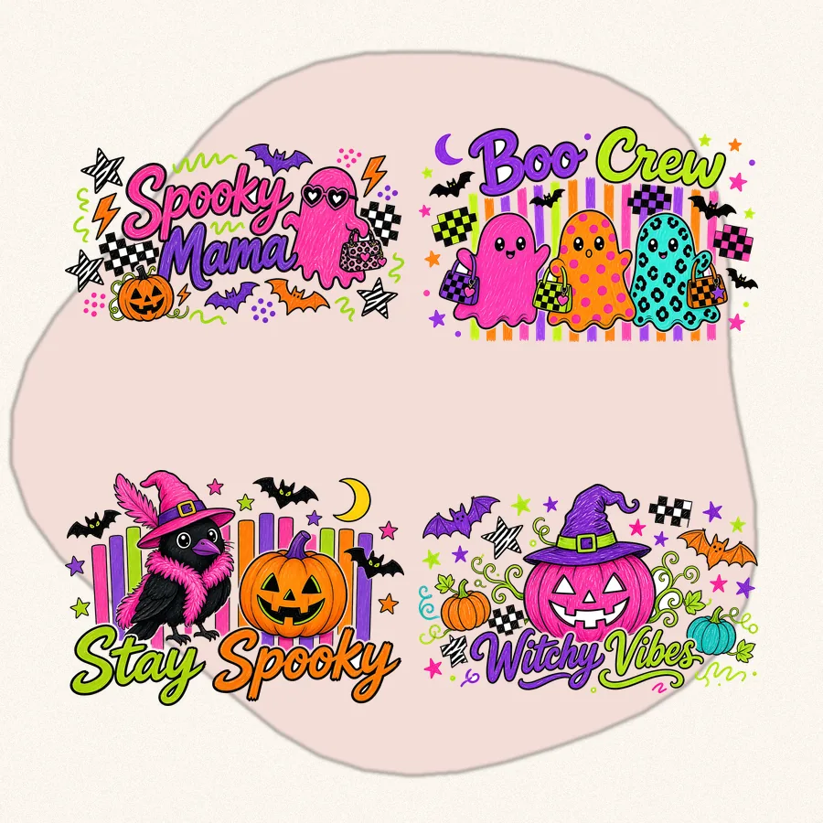 Neon Doodle Halloween Bundle