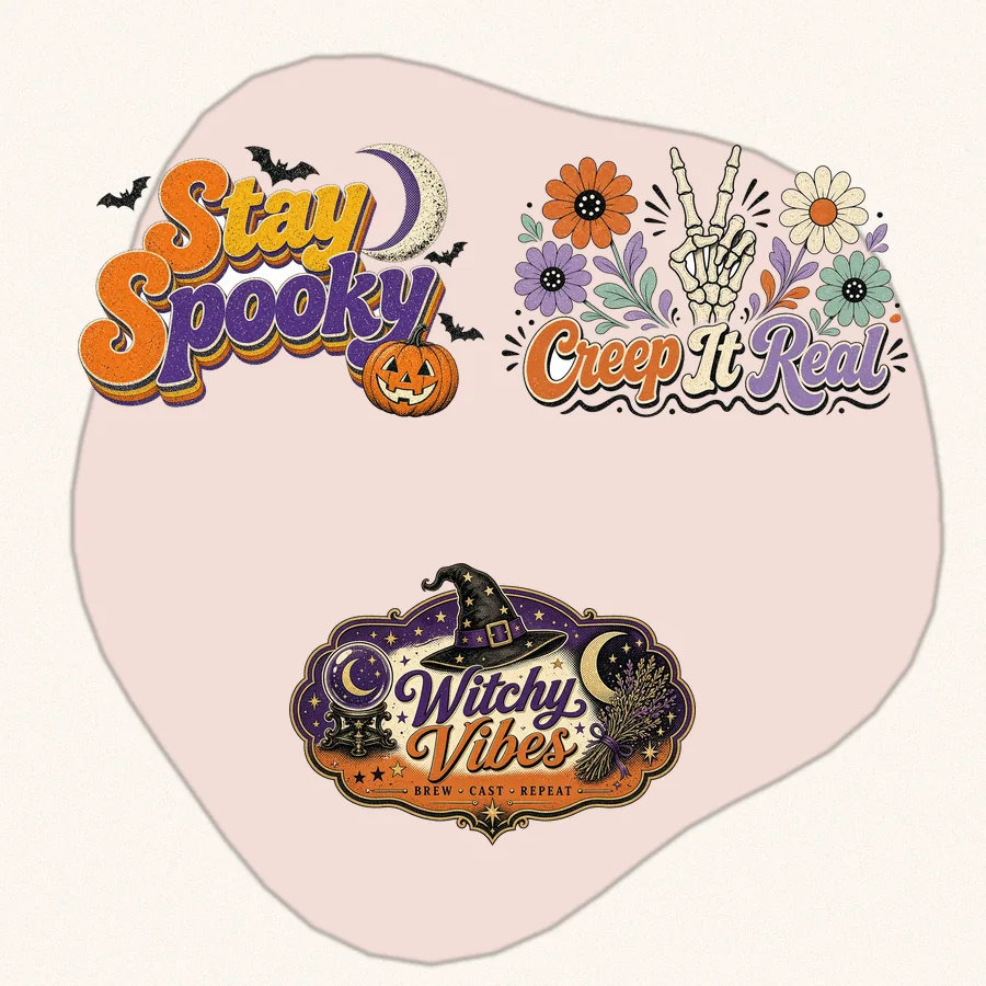Retro Halloween Sayings Bundle