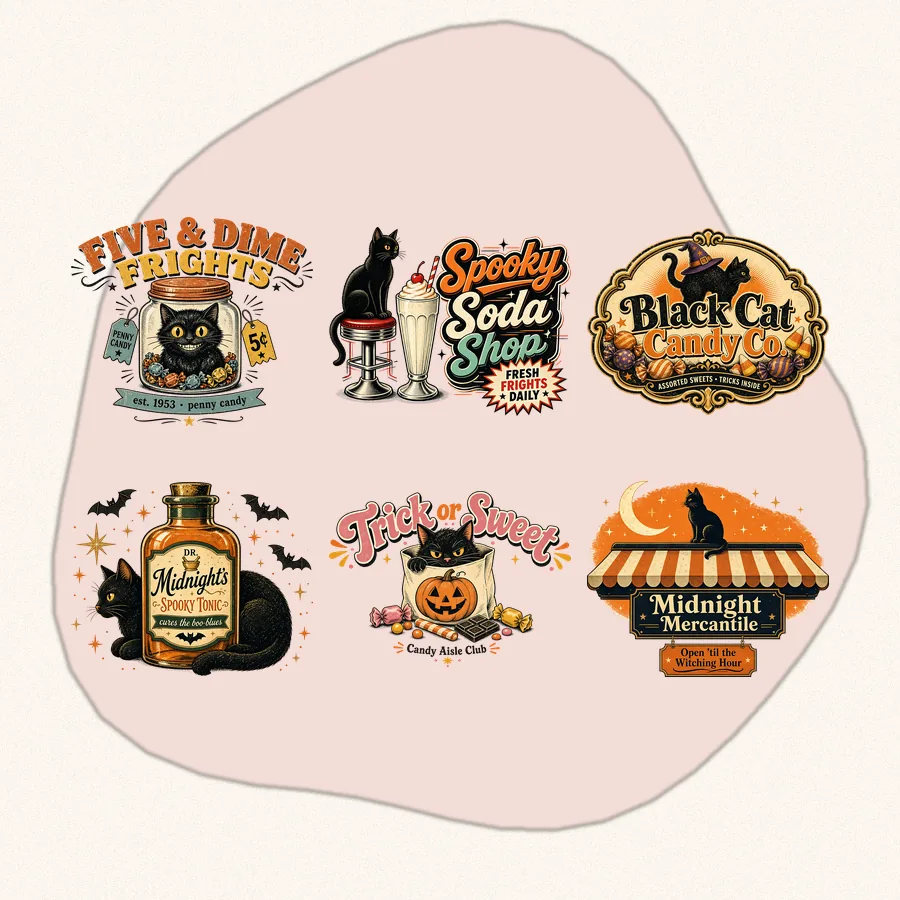 Vintage Drugstore Black Cat Bundle