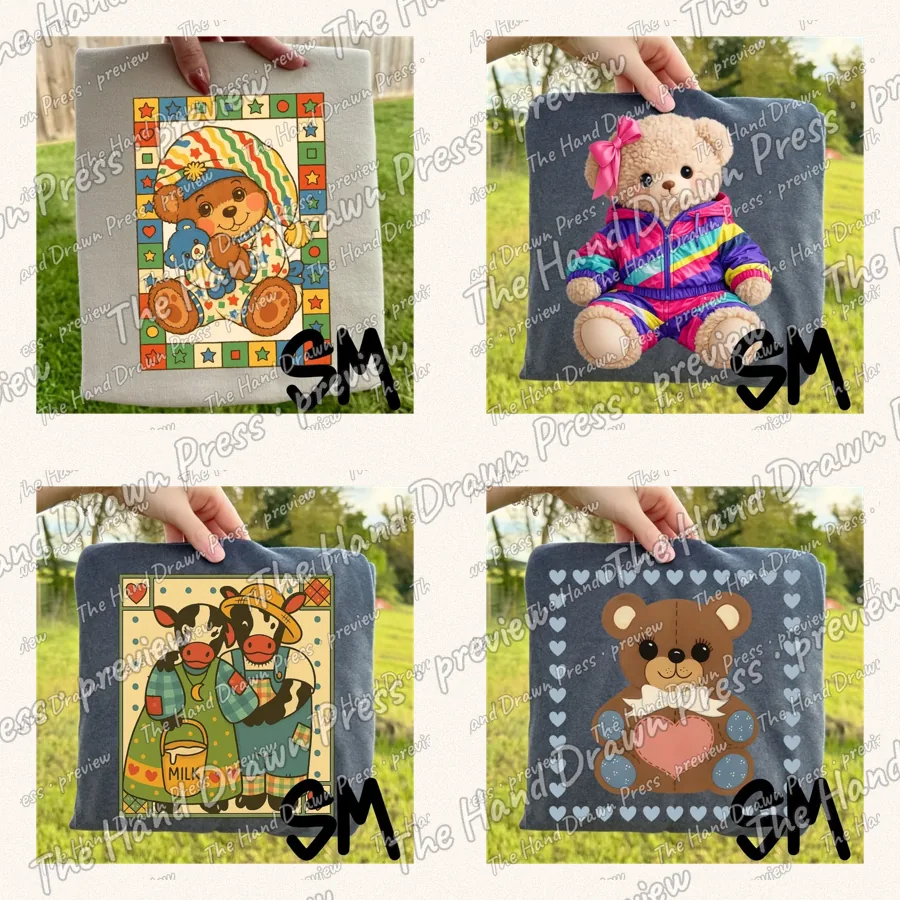 Vintage Quilt Block Stitch Bundle: 11 hand drawn PNG designs