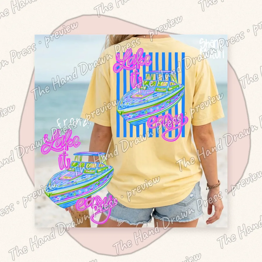 Beach Stripes Hat hand drawn PNG design