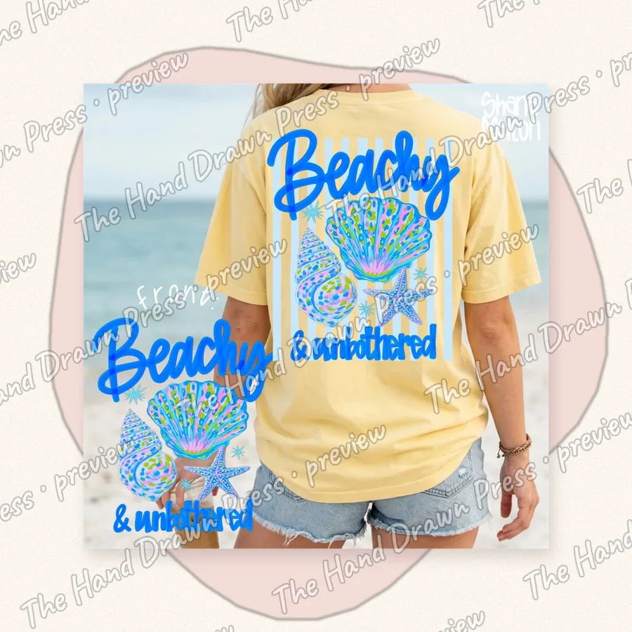 Beachy and Whimsical PNG design for shirts