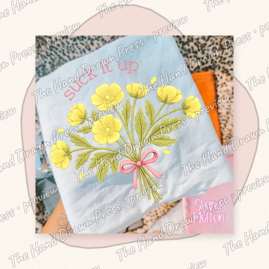 Bloom Where Planted Bouquet hand drawn PNG design