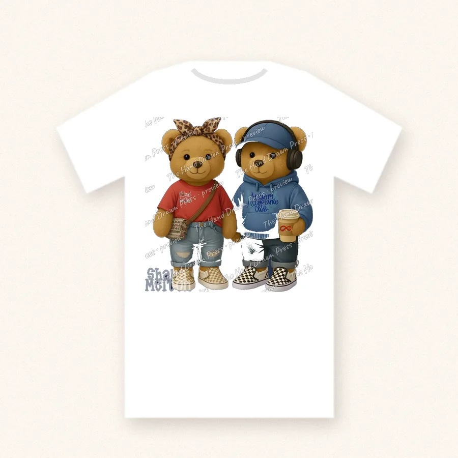 Cozy Teddy Bear Friends design on a unisex t-shirt