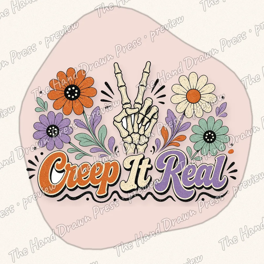 Creep It Real hand drawn PNG design