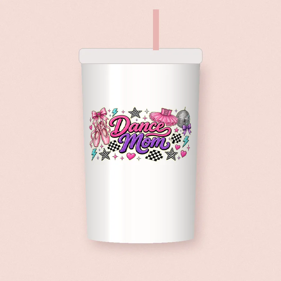 Dance Mom sublimation design on a skinny tumbler