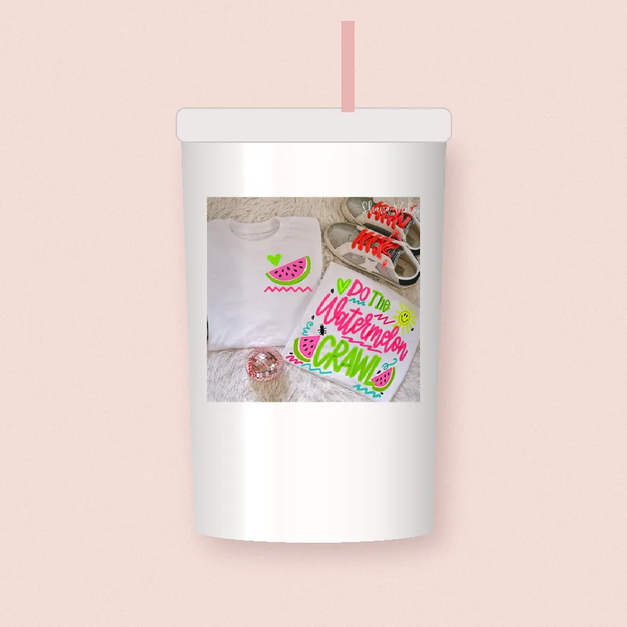 Do the Watermelon Crawl sublimation design on a skinny tumbler