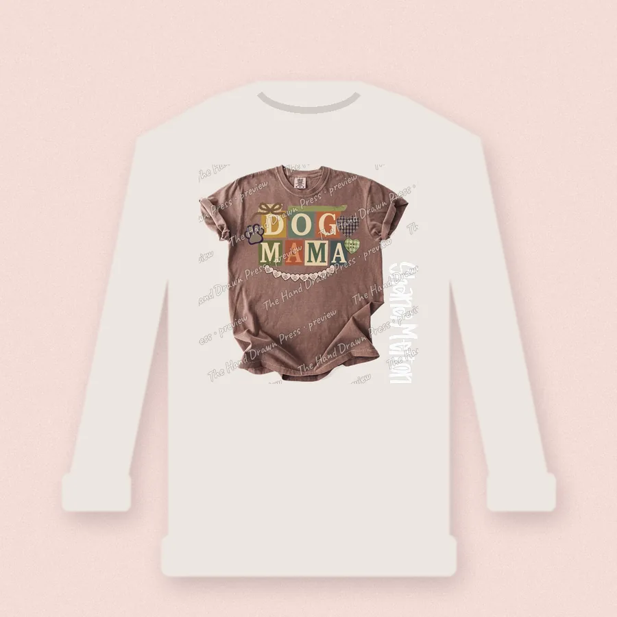 Dog Mama design on a crewneck sweatshirt