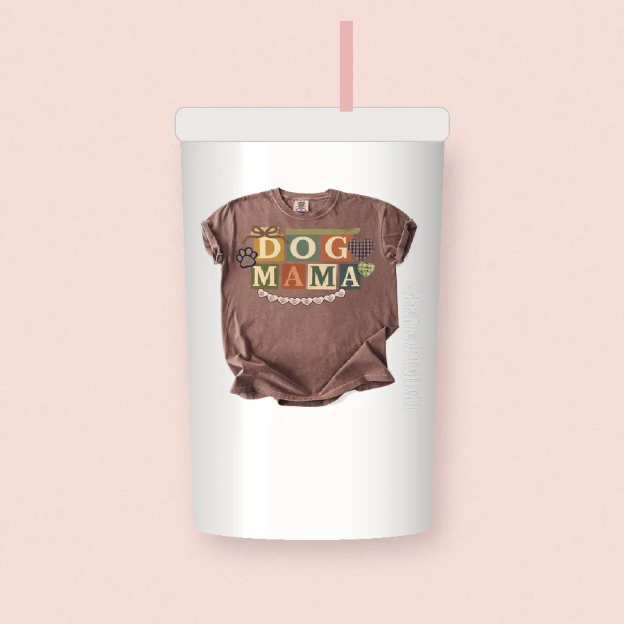 Dog Mama design on a 20 oz tumbler