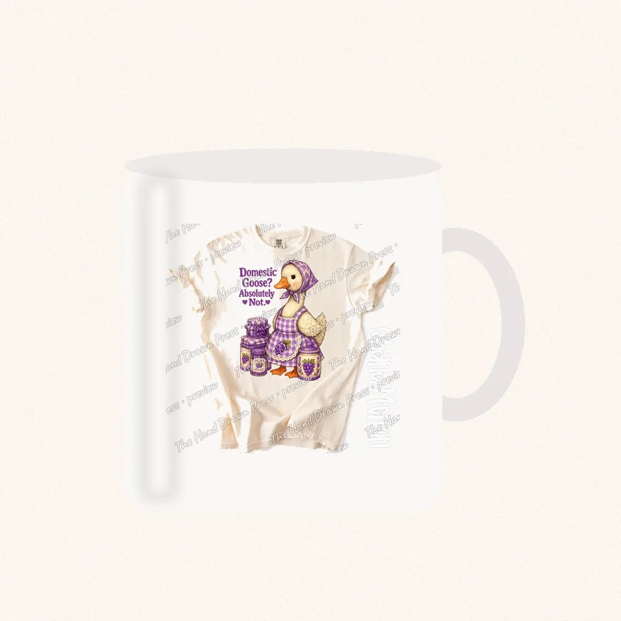 Domestic Goose Society design on a 11 oz mug