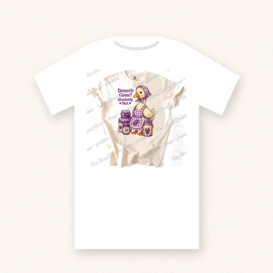 Domestic Goose Society design on a unisex t-shirt