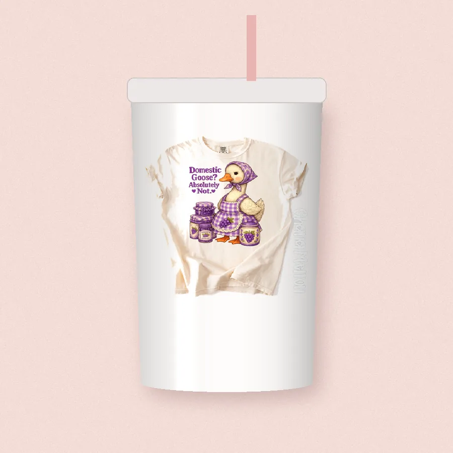 Domestic Goose Society design on a 20 oz tumbler
