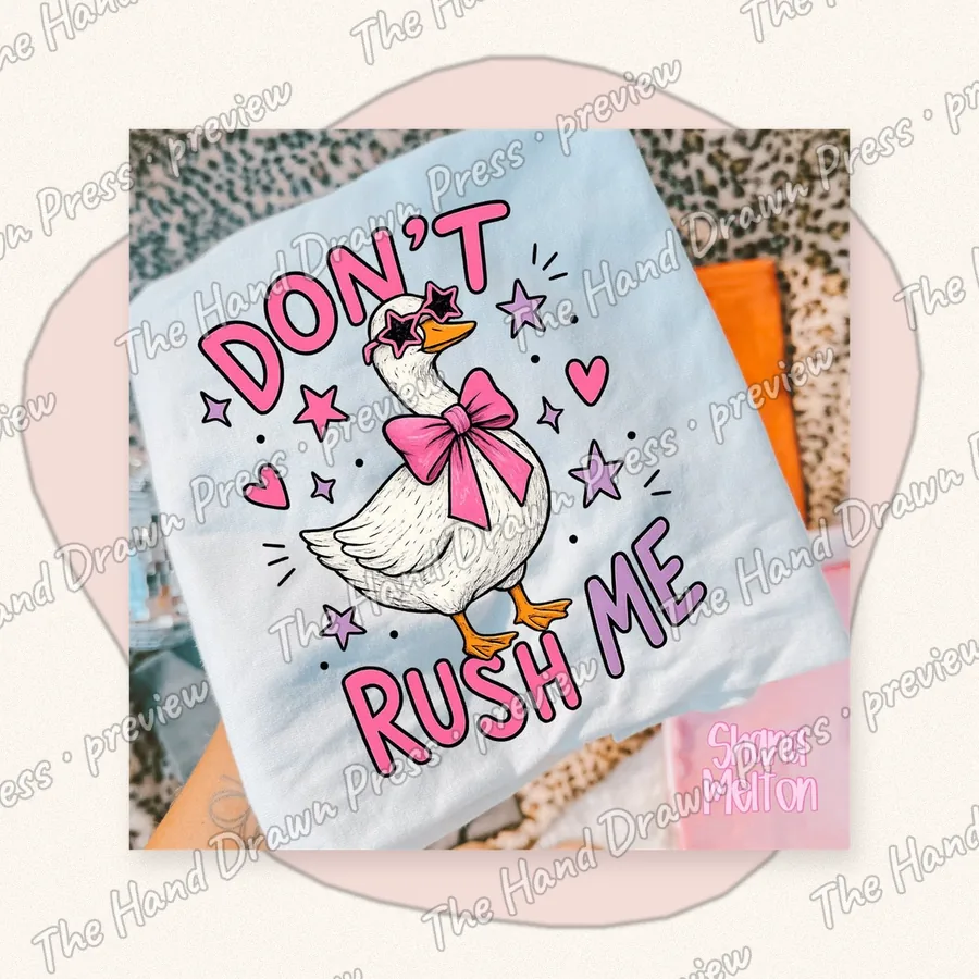 Dont Rush Me Goose hand drawn PNG design