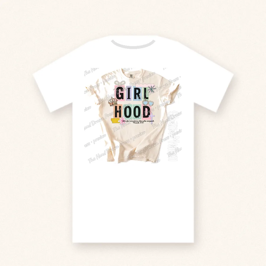 Girl Hood design on a unisex t-shirt