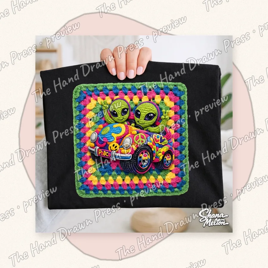 Granny Square Aliens