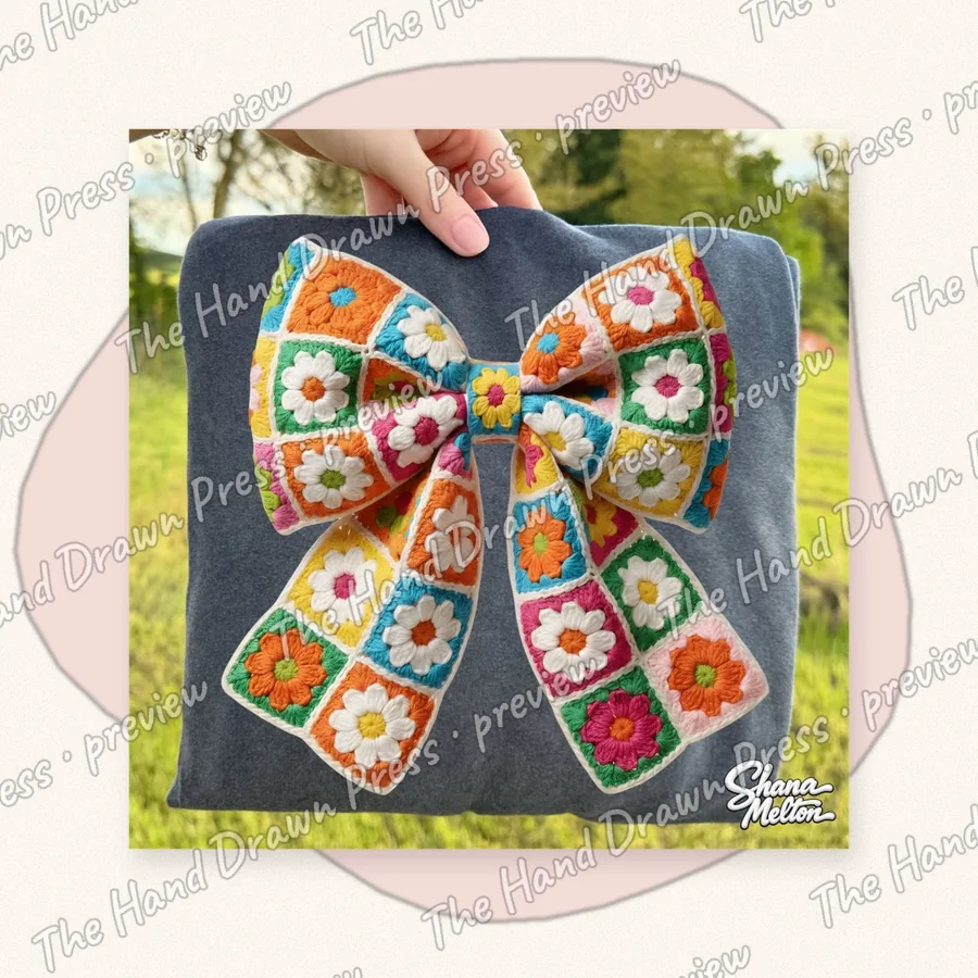 Granny Square Coquette Bow