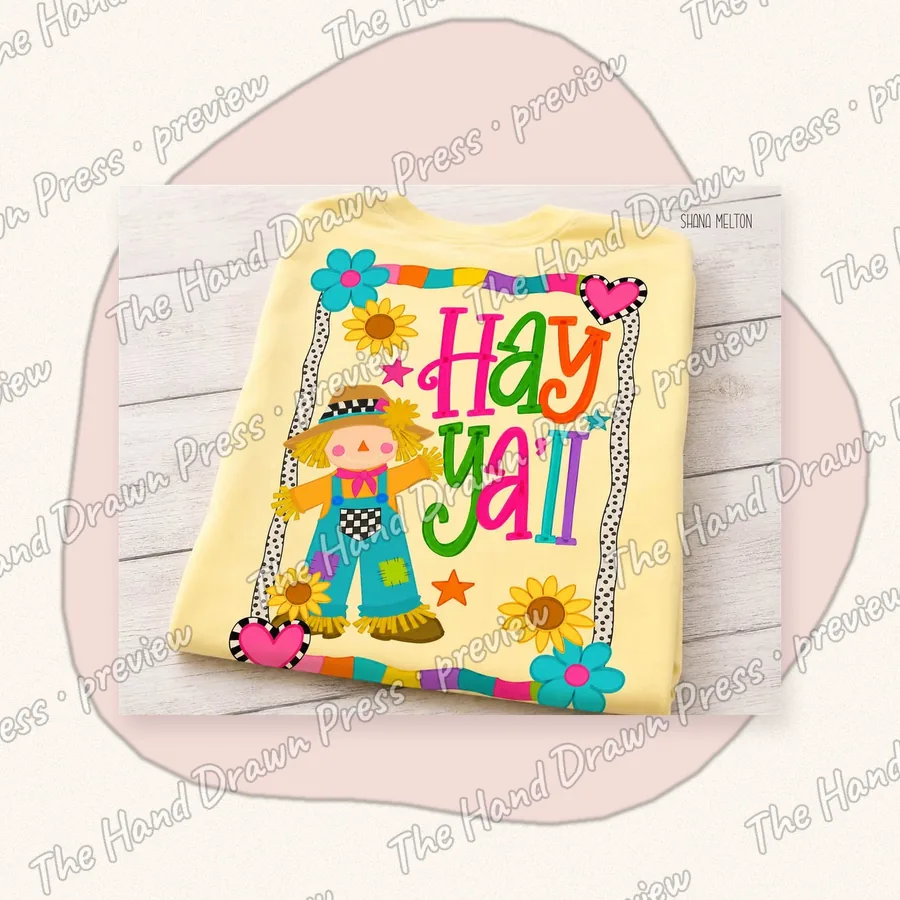 Hay Yall Harlequin Scarecrow