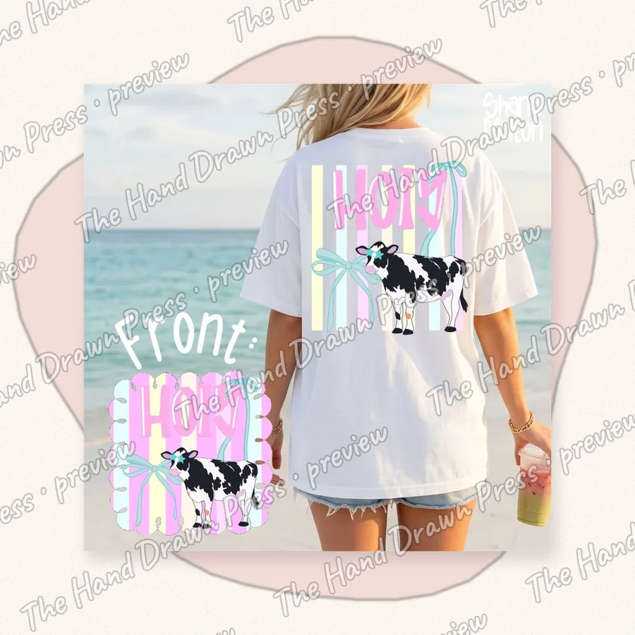 Hey Cow Front and Back