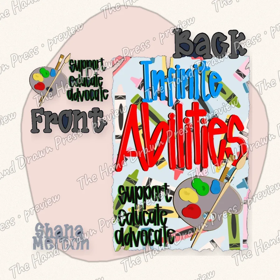 Infinite Abilities hand drawn PNG design