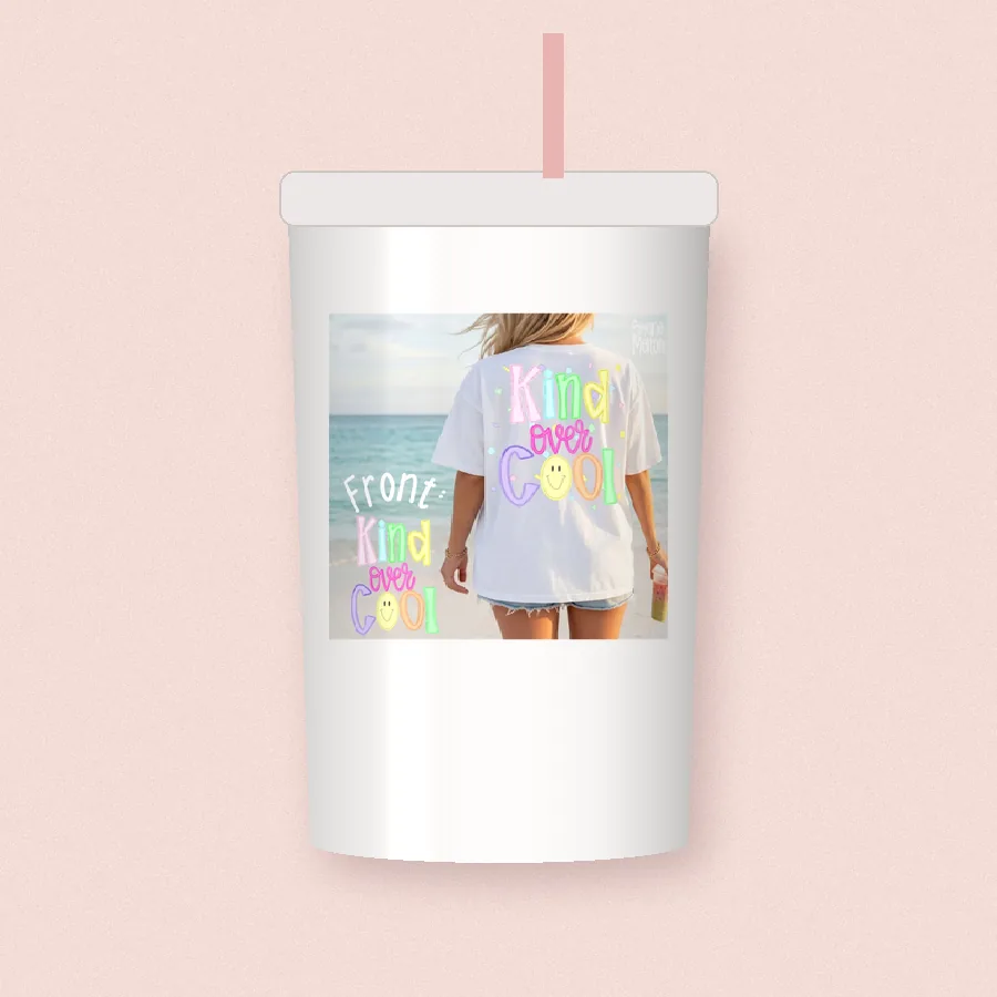 King of Cool sublimation design on a skinny tumbler