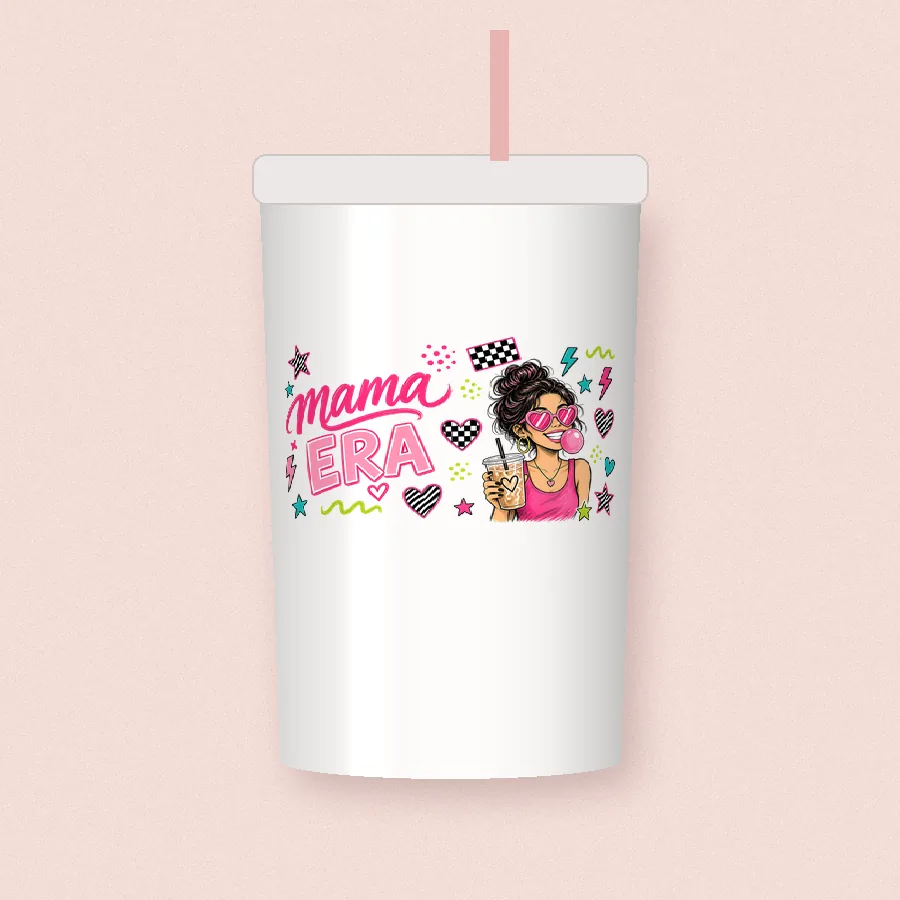 Mama Era sublimation design on a skinny tumbler