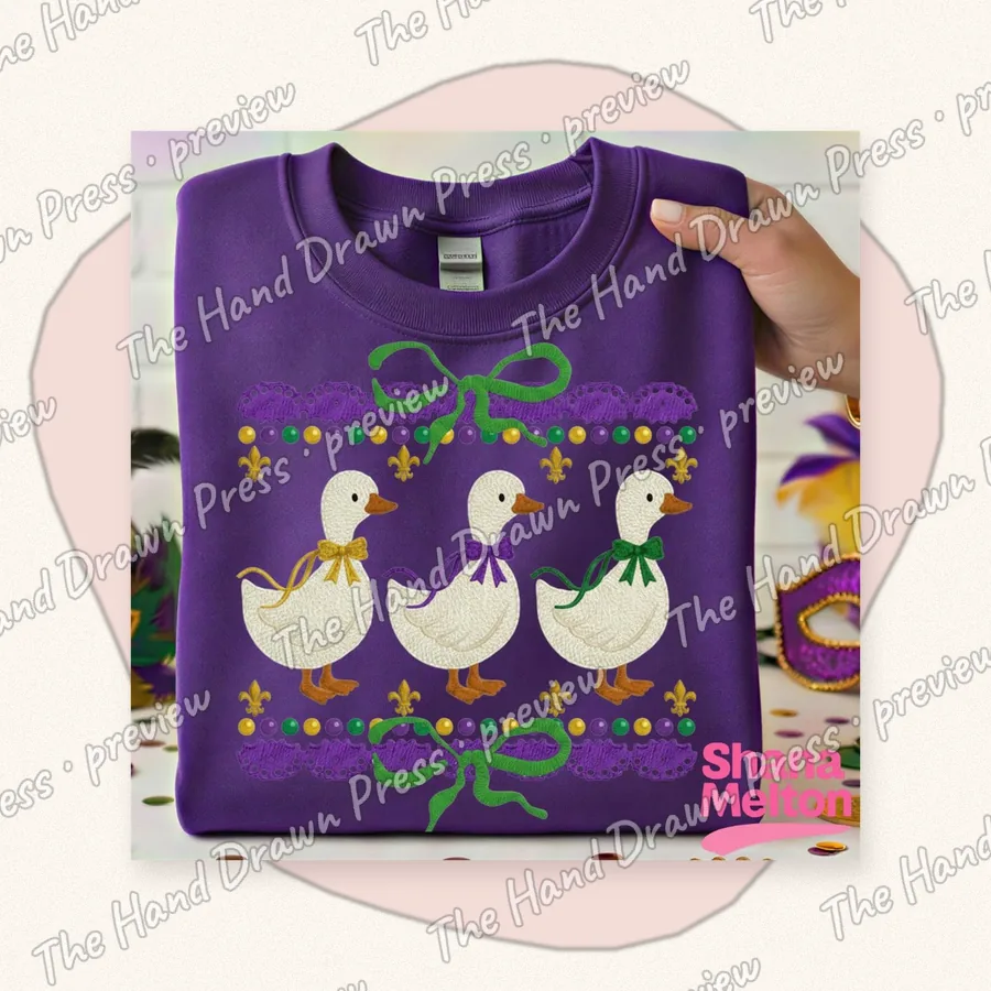 Mardi Gras Bow Geese