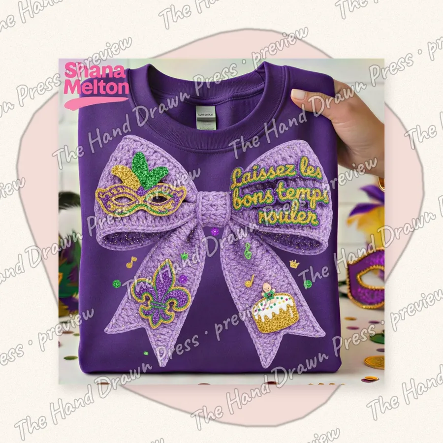 Mardi Gras Coquette Bow