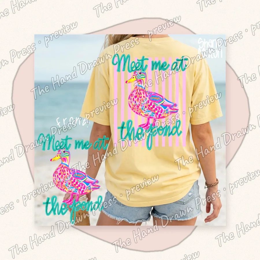 Meet Me at the Beach PNG design for shirts