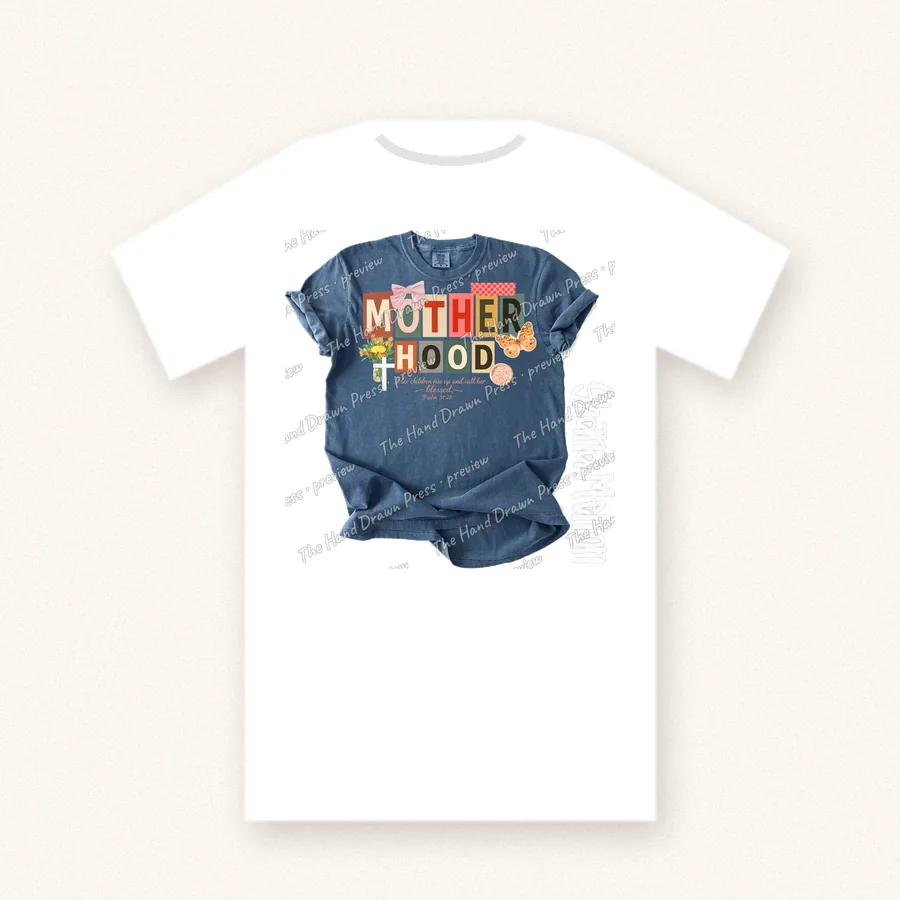 Motherhood Collage design on a unisex t-shirt