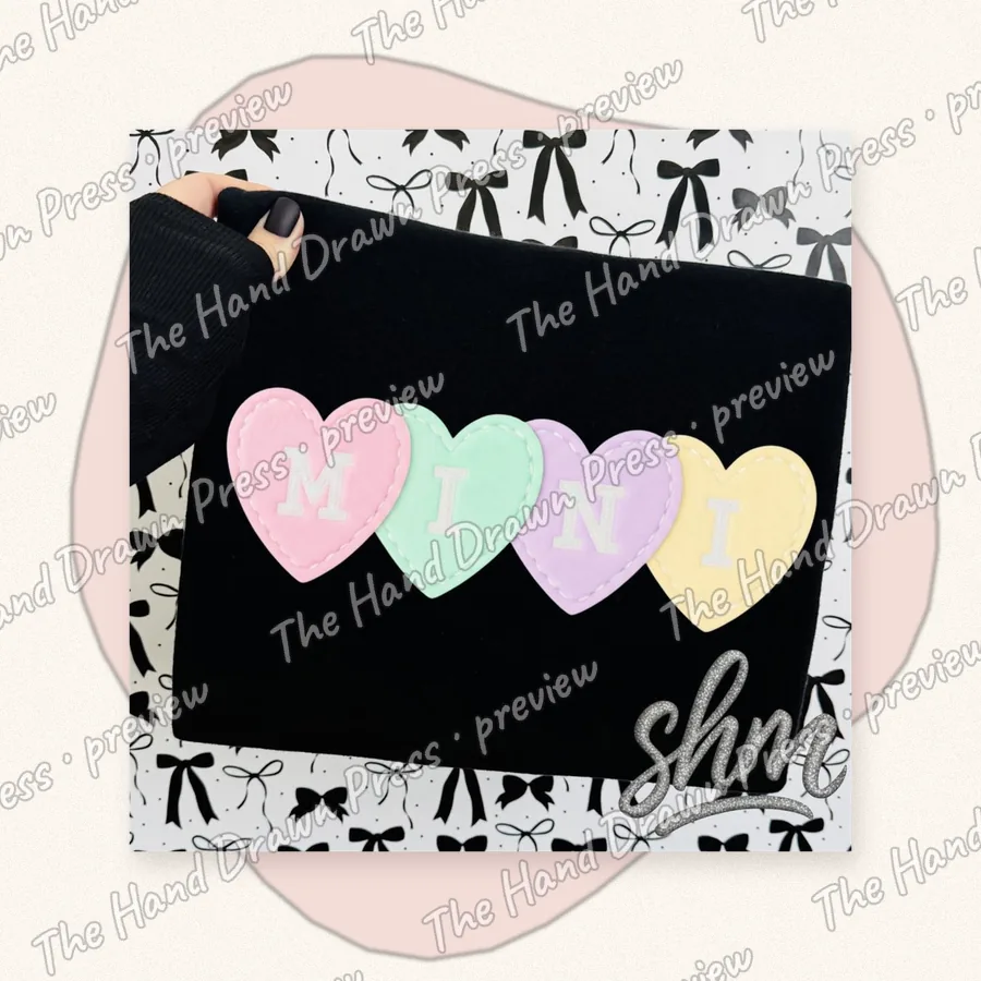 Pastel Candy Hearts Mama hand drawn PNG design