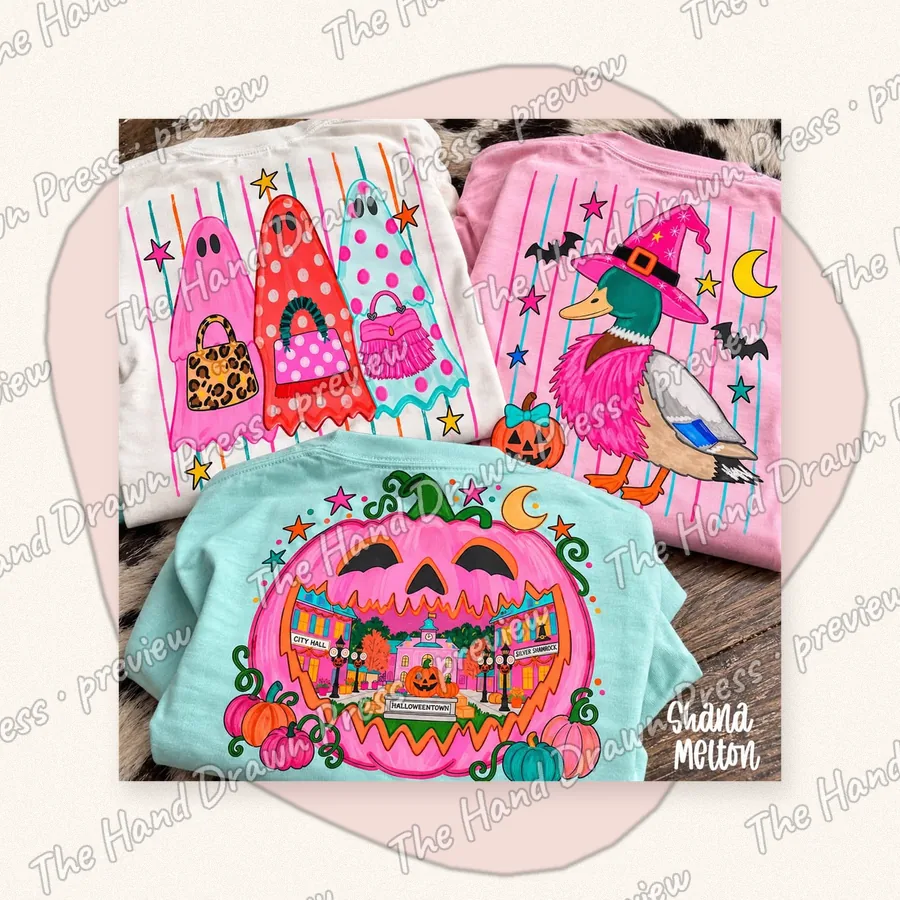 Sassy Spooky Witch Duck hand drawn PNG design