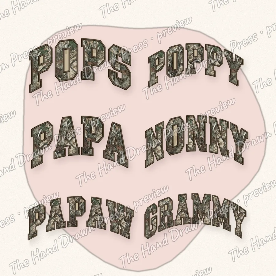 Sherpa Camo Pops Papa Mimi