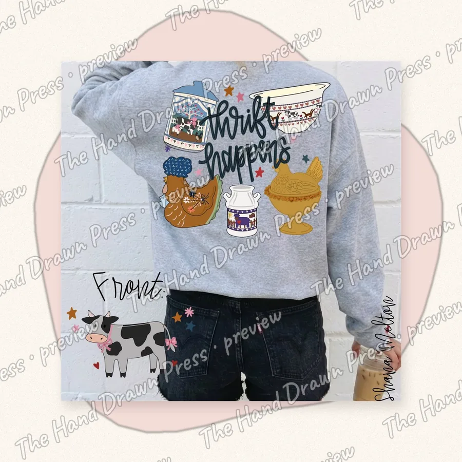 Thrifty Cow Front and Back
