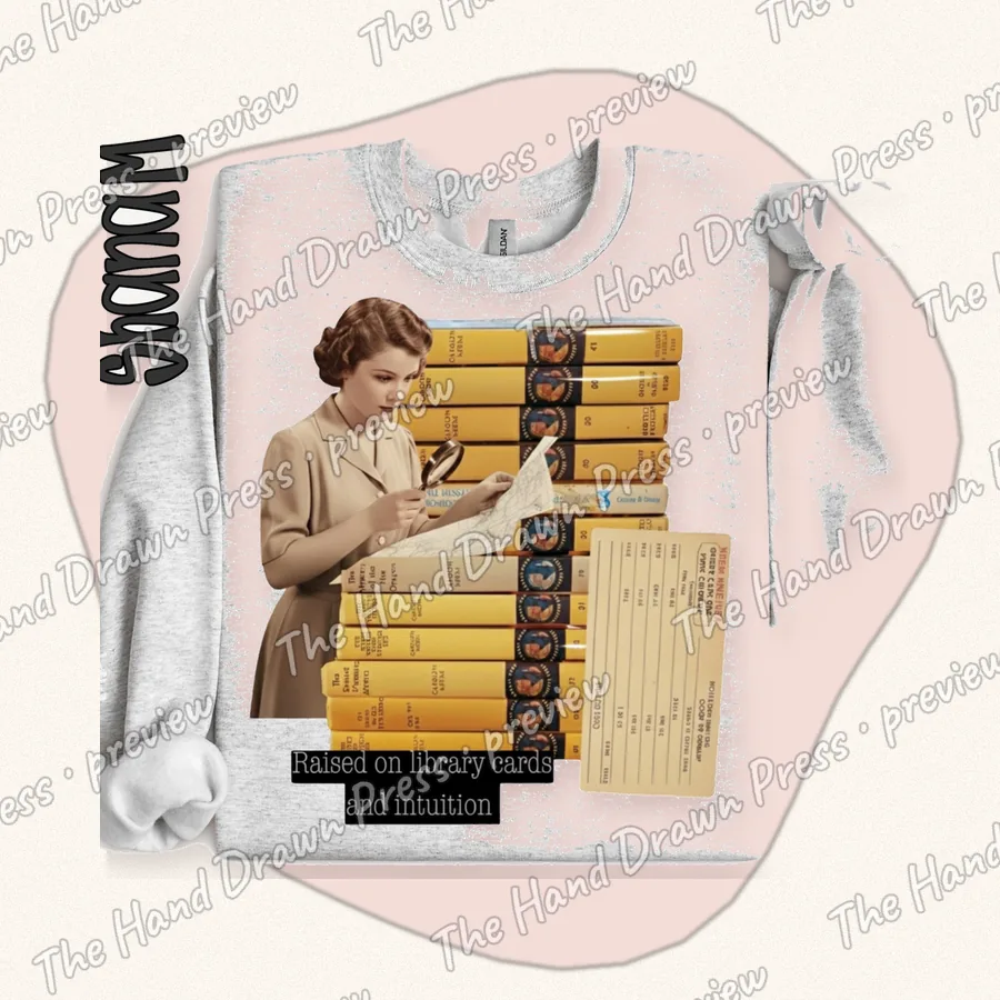 Vintage Book Lady