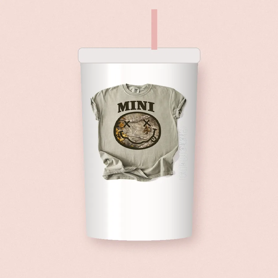 Vintage Smiley Mini design on a 20 oz tumbler