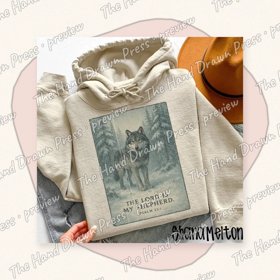 Wolf Scripture Print PNG design for shirts