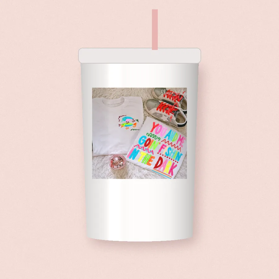 Youre a Good Thing Neon sublimation design on a skinny tumbler